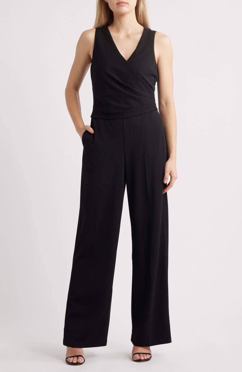 Anne Klein Sleeveless Wide Leg Jumpsuit, Main, color,