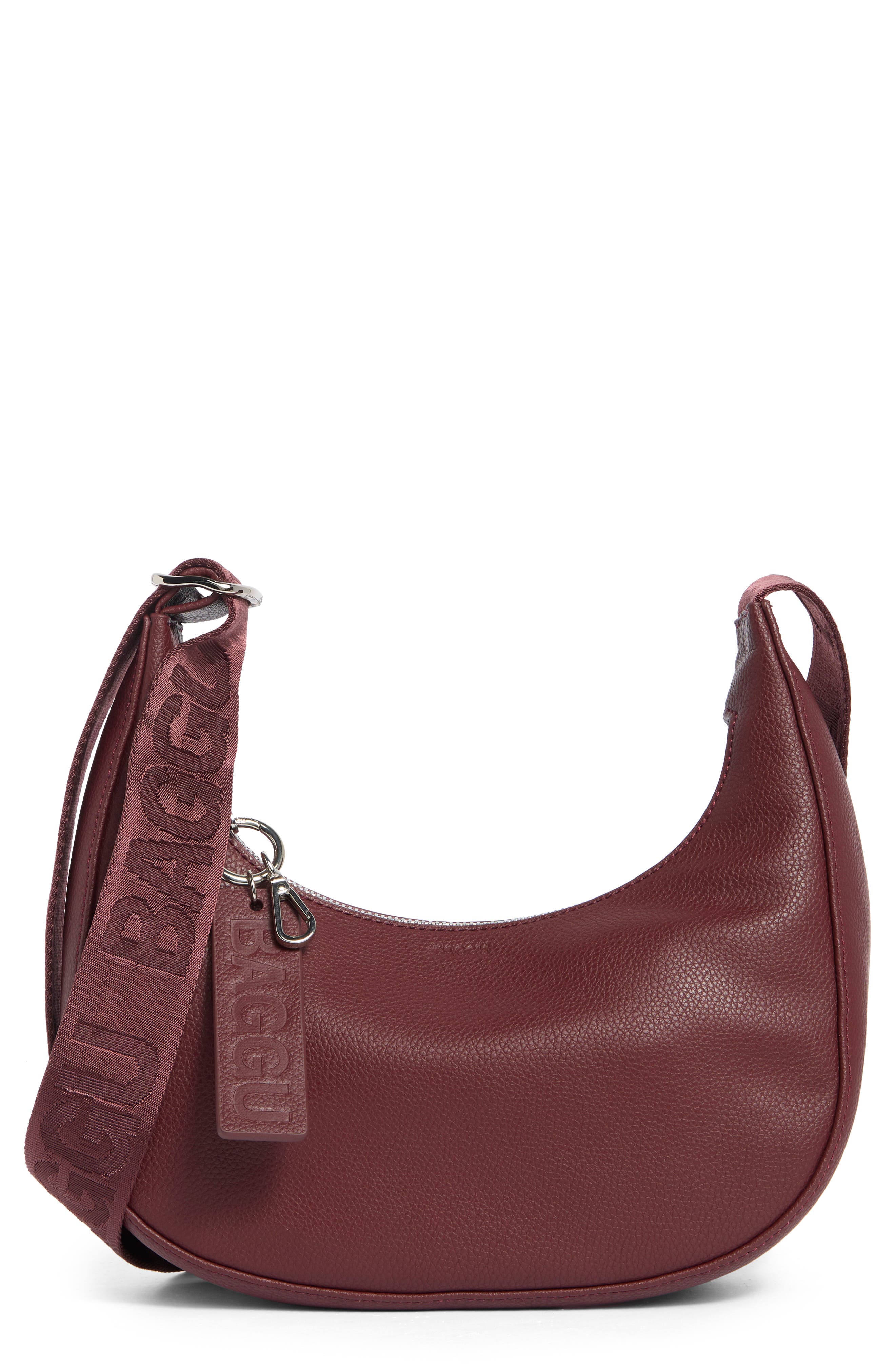 Baggu Small Recycled Leather Crescent Bag