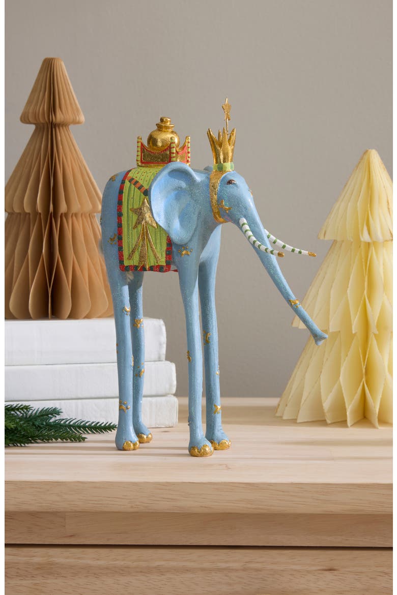Patience Brewster Elephant Nativity Figurine, Alternate, color, BLUE