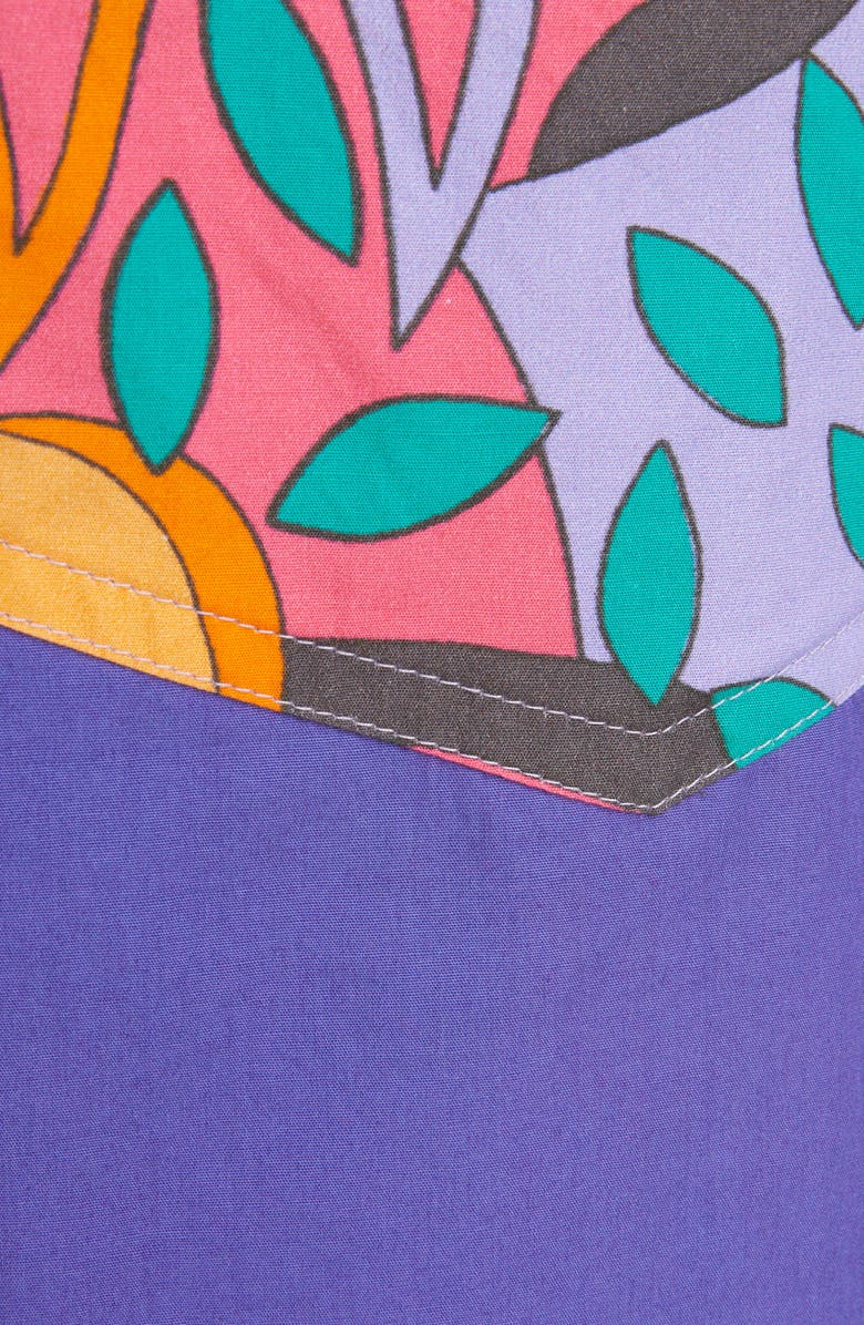 Isabel Marant Laverneo Abstract Print Cotton Logo Shorts, Alternate, color,