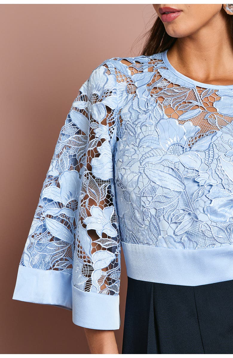 Coast Lace Kimono Sleeve Jumpsuit, Alternate, color, Navy