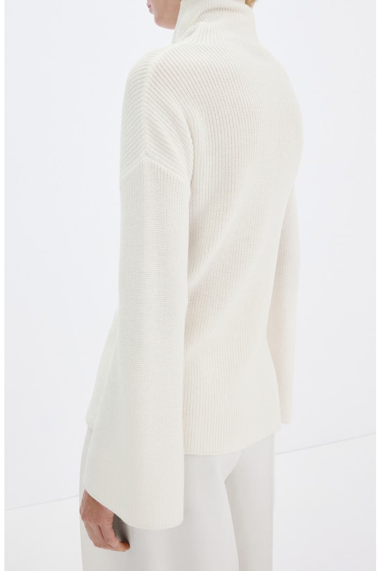 Bell Sleeve Turtleneck Sweater, Alternate, color, OFF WHITE