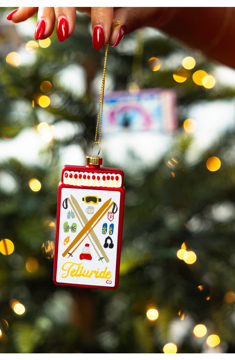 Furbish Matchbook Ornament - Telluride, Alternate, color, Red