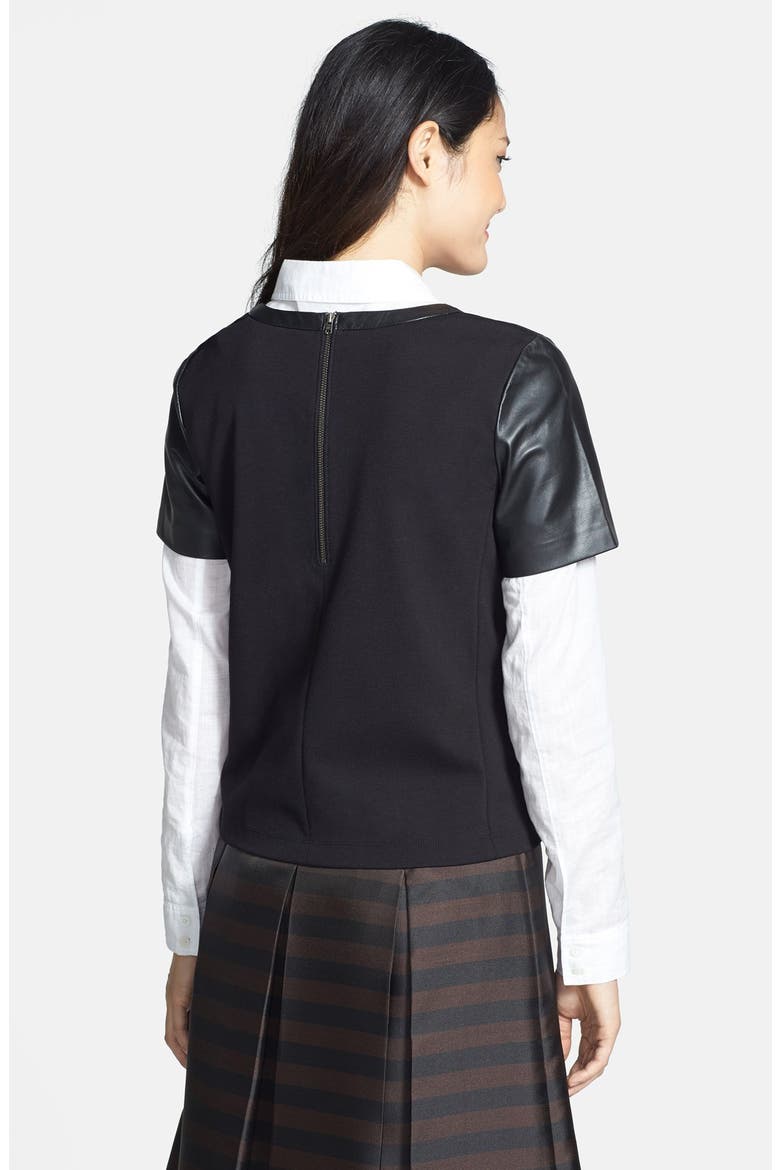 Leather Front Top, Alternate, color, RED ROXBURY/ BLACK COLORBLOCK