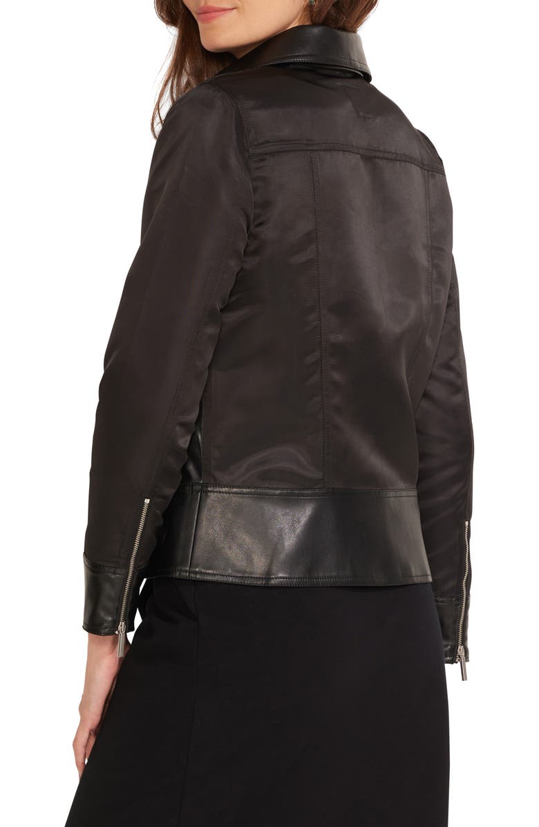 NIC+ZOE Faux Leather Jacket, Alternate, color, Black Onyx
