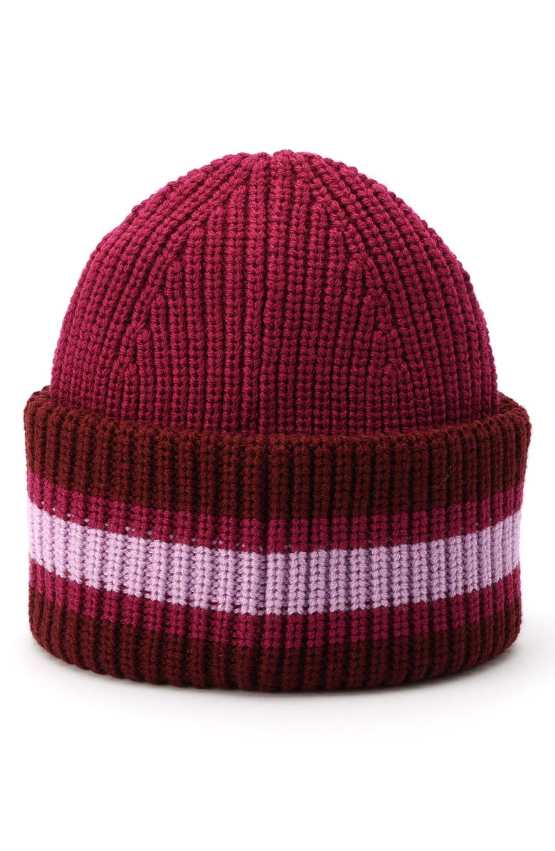 COACH Varsity Stripe Knit Beanie, Alternate, color, 