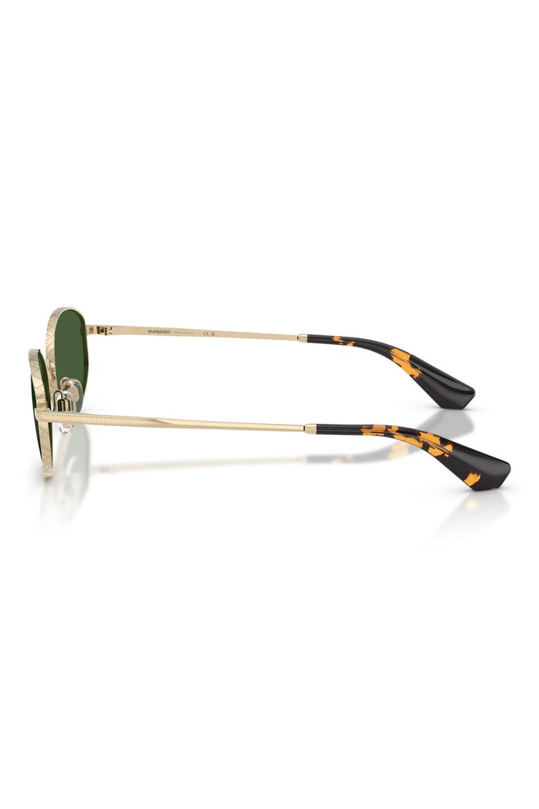 55mm Oval Sunglasses, Alternate, color, LIGHT GOLD / DARK GREEN