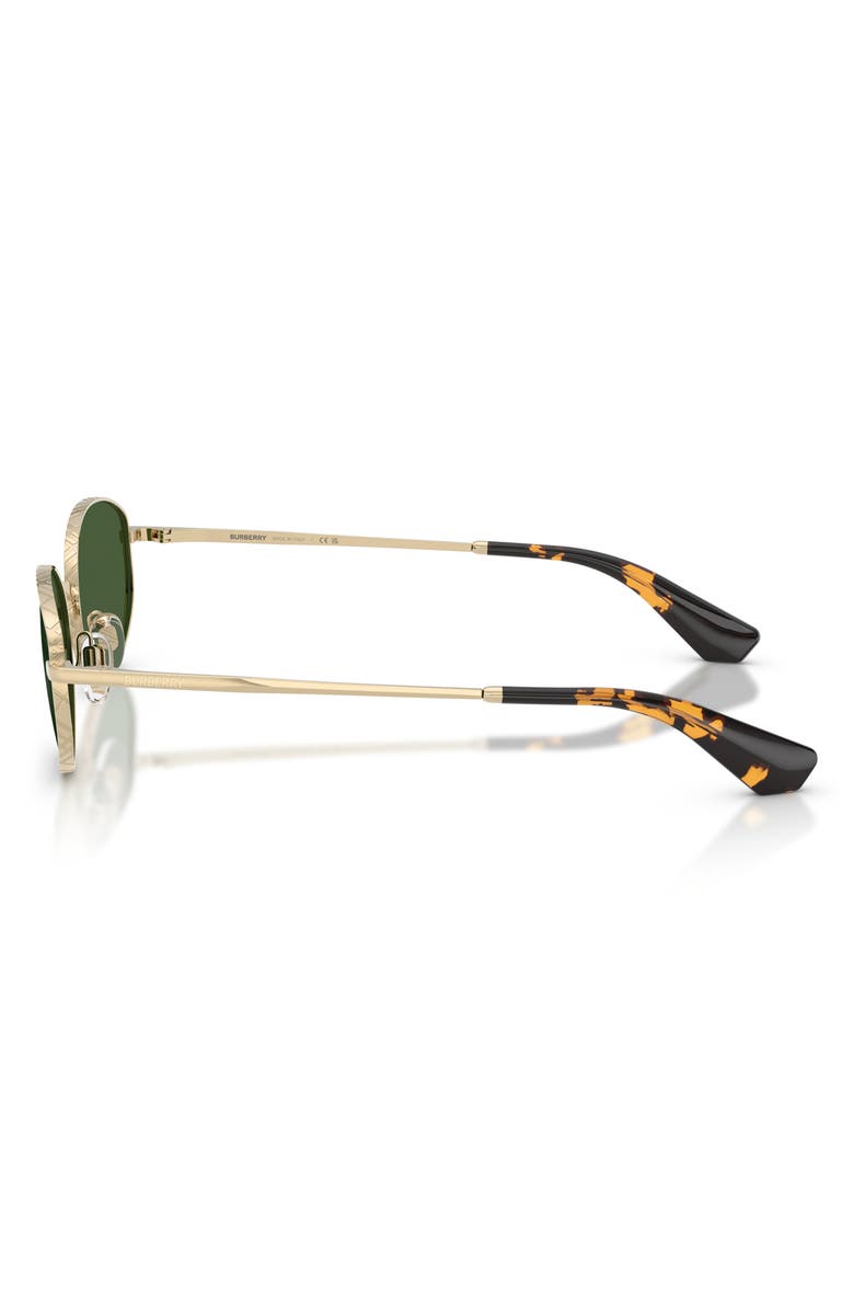 Burberry 55mm Oval Sunglasses, Alternate, color, Light Gold / Dark Green