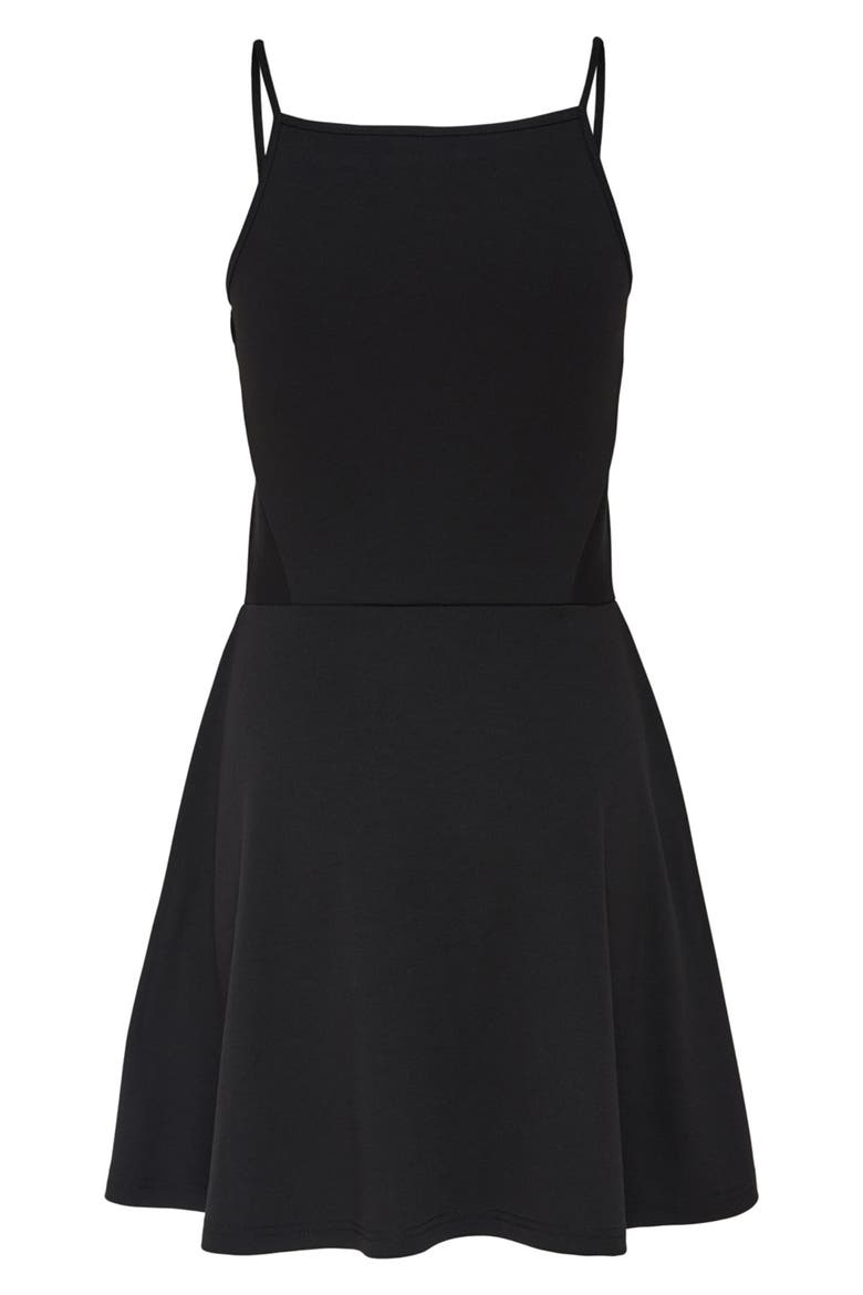 Loui Fit & Flare Dress, Alternate, color, BLACK
