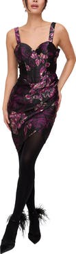 Lily and Lionel London Derry Floral Lurex Jacquard Midi Dress