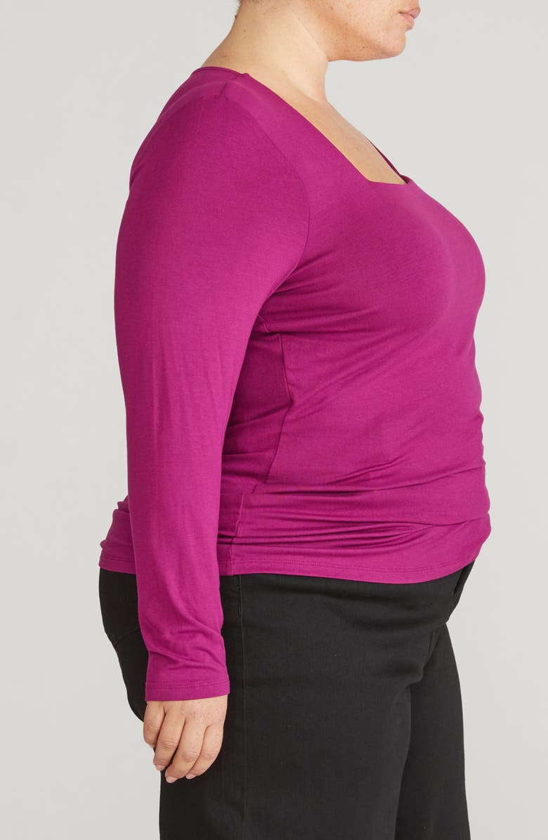 Universal Standard Valentine Liquid Jersey Top, Alternate, color, Rothko Purple