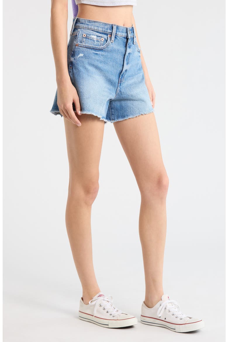 The Knockout High Waist Denim Shorts, Alternate, color, ALTER EGO