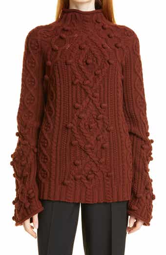 Rebecca Taylor Bauble Cableknit Turtleneck