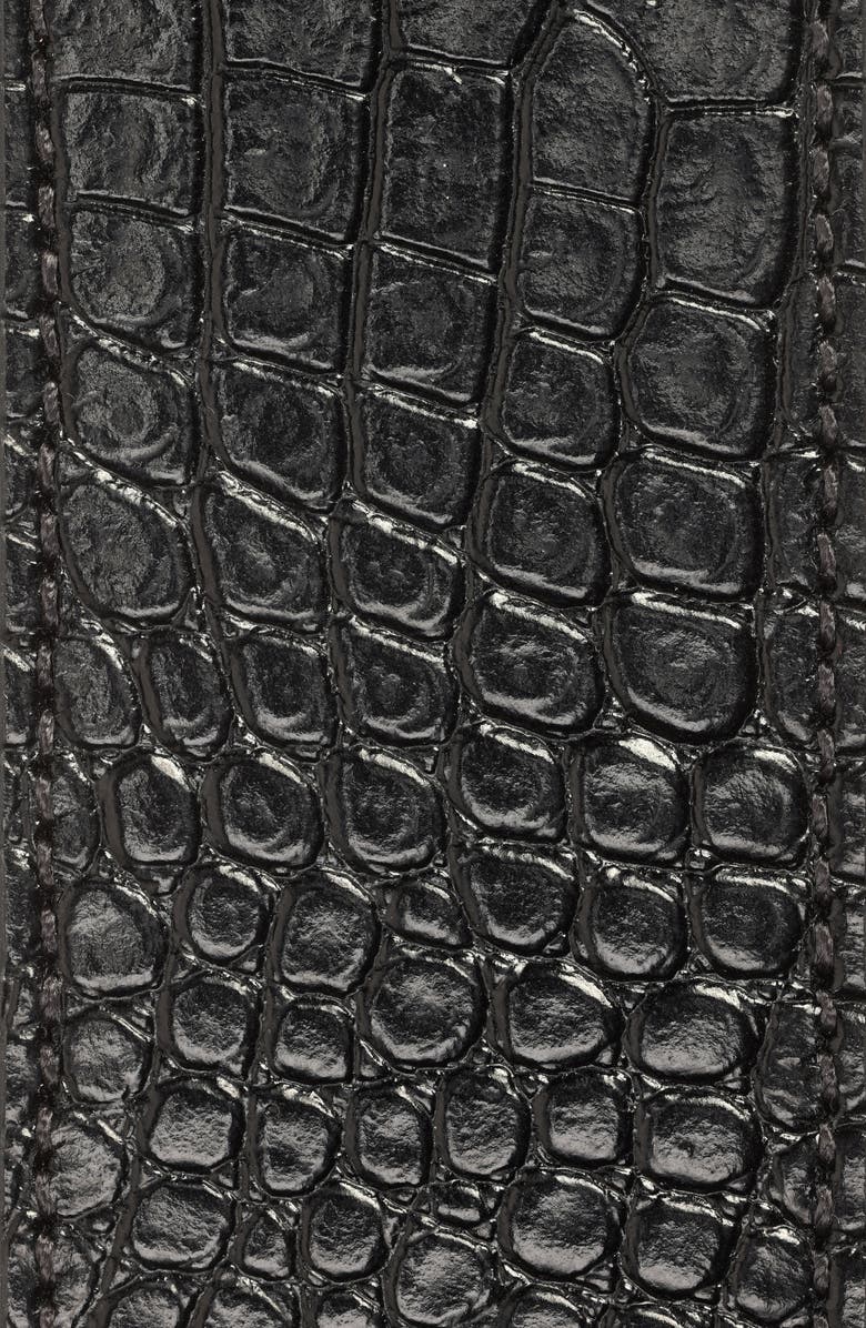 TOM FORD Oval Buckle Alligator Embossed Leather Belt, Alternate, color, Black