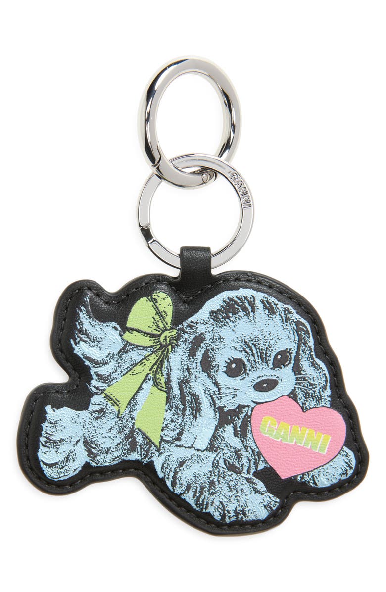 Ganni Dog Key Ring, Main, color, Baby Blue