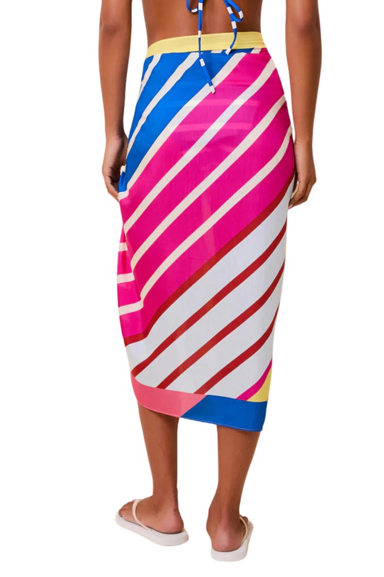 The Long Pareo Cover-Up, Alternate, color, COLORBLOCK STRIPE