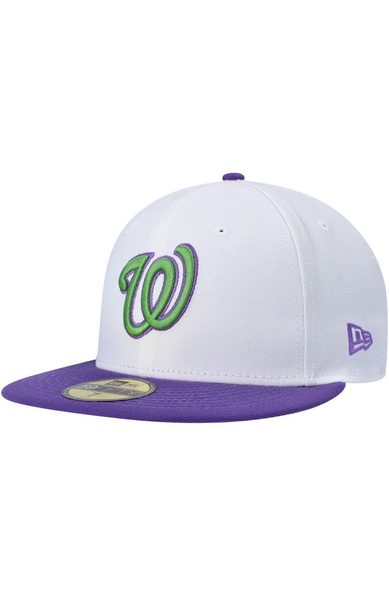 New Era Men's New Era White Washington Nationals Side Patch 59FIFTY Fitted Hat, Alternate, color, White