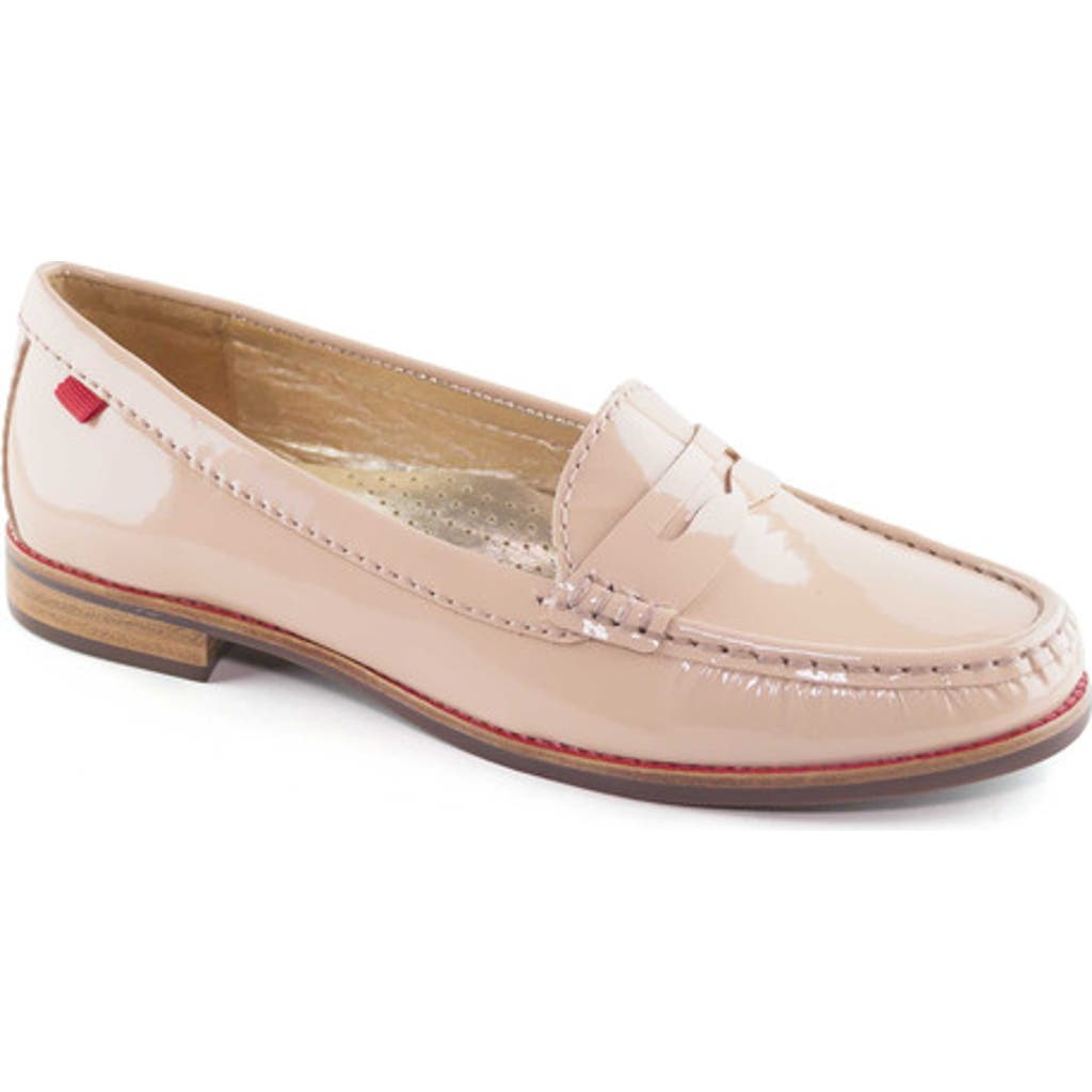 Marc Joseph New York East Village Patent Leather Penny Loafer In Nude