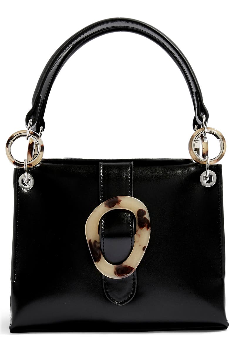 Topshop Storm Buckle Shoulder Handbag, Main, color,