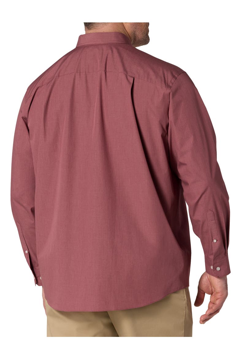Big & Tall Performance Dress Shirt, Alternate, color, ROSE BROWN