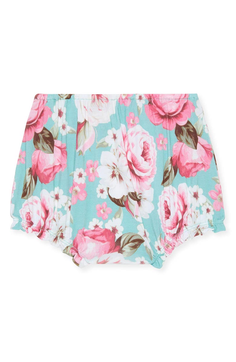 Posh Peanut Smocked Babydoll Dress & Bloomers Set, Alternate, color, Green