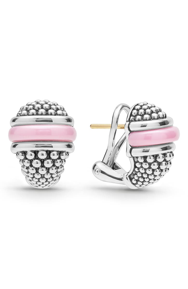 LAGOS Pink Caviar Stud Earrings, Main, color, Pink