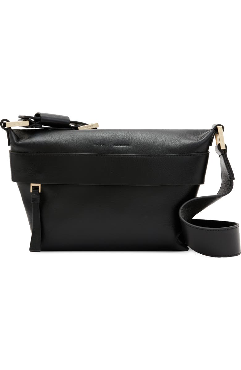 AllSaints Colette Leather Crossbody Bag, Main, color,