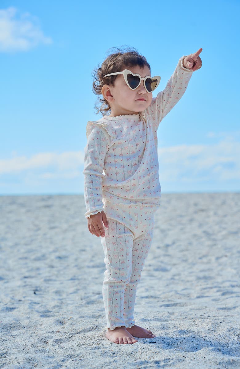 Magnetic Me Kids' Heart 'n' Bow Two-Piece Pajamas, Alternate, color, Hebow