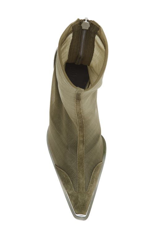 Cult Gaia Daija Mesh Boot In Green