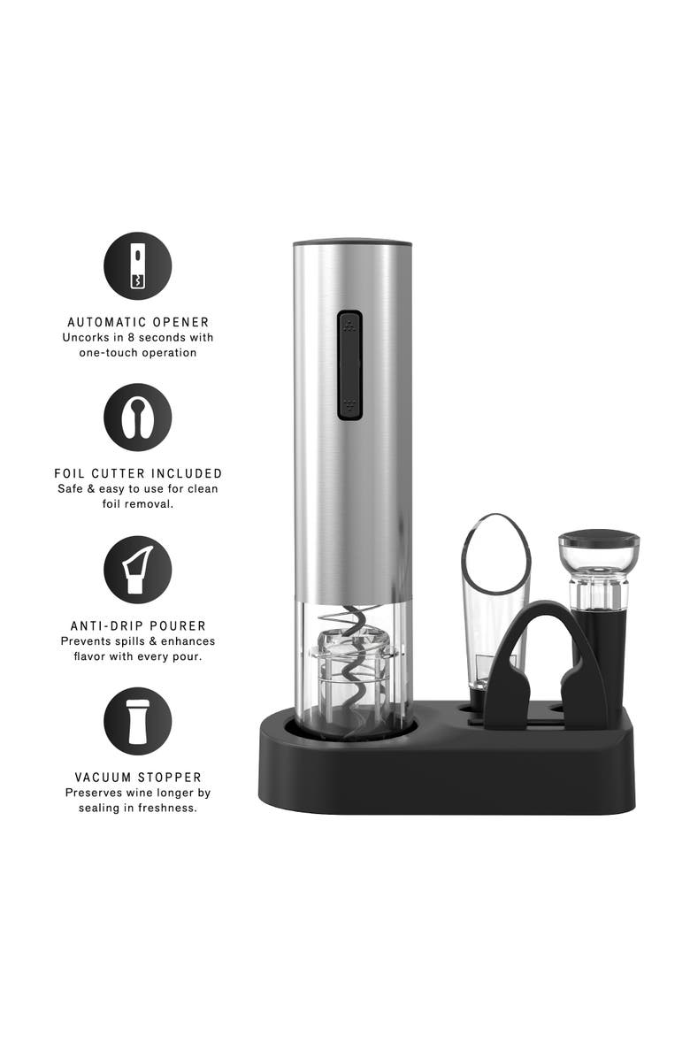 PURSONIC 5-Piece Electric Wine Opener Set, Alternate, color, Multicolor