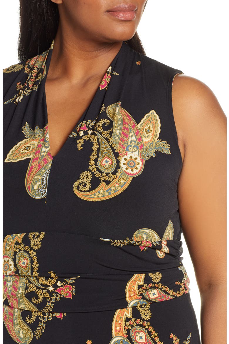 Paisley Spice Maxi Dress, Alternate, color, RICH BLACK