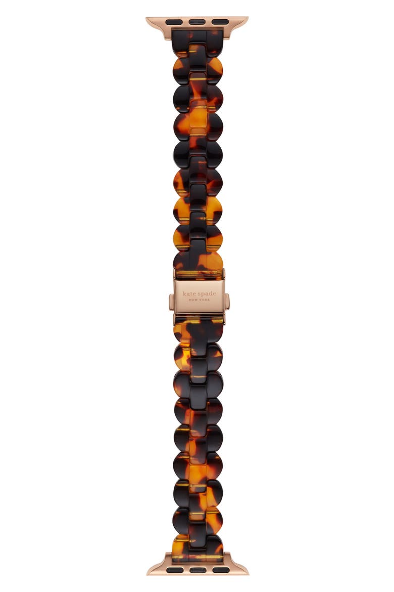 acetate 16mm Apple Watch® bracelet watchband, Main, color, TORTOISE
