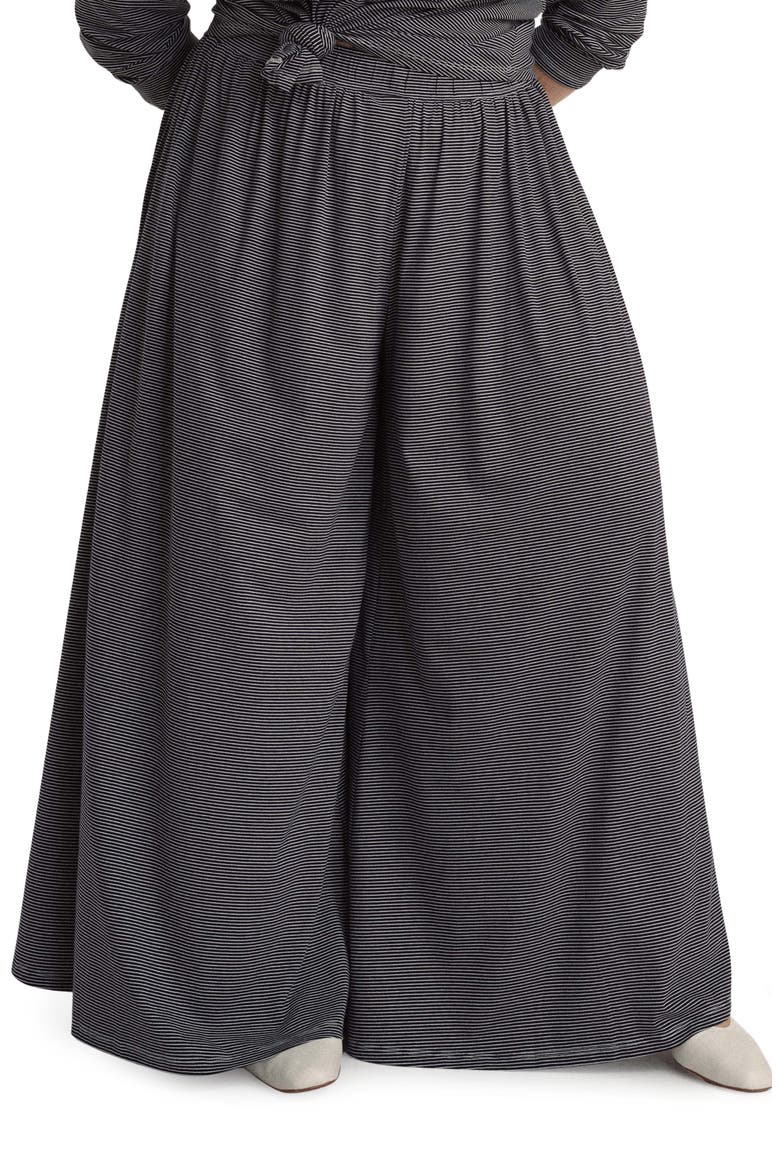 Ezra Wide Leg Lounge Pants, Main, color, NAVY/ WHITE