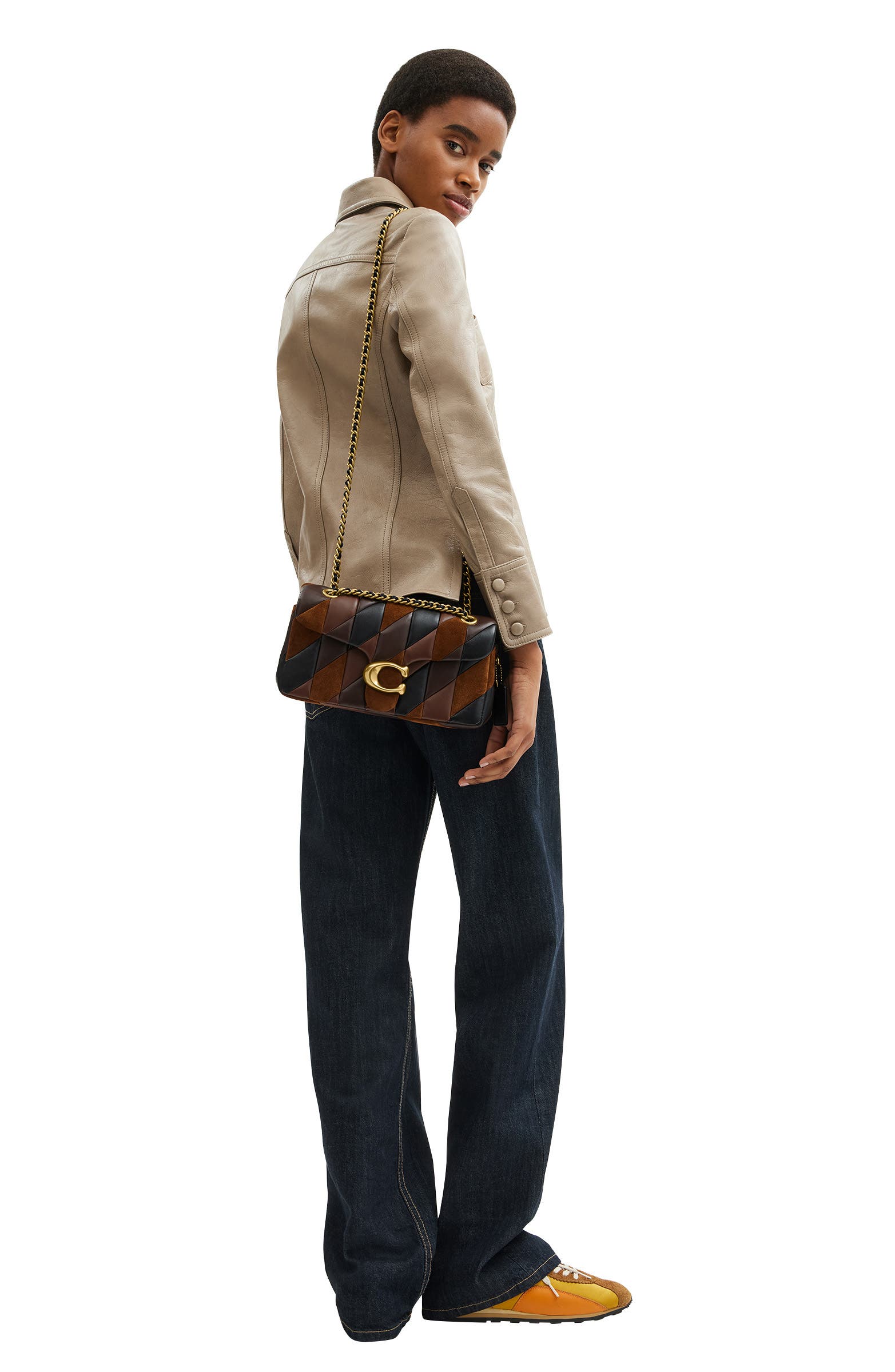 COACH Tabby 26 Quilted Patchwork Leather Shoulder Bag, Alternate, color, Maple Shadow Brown