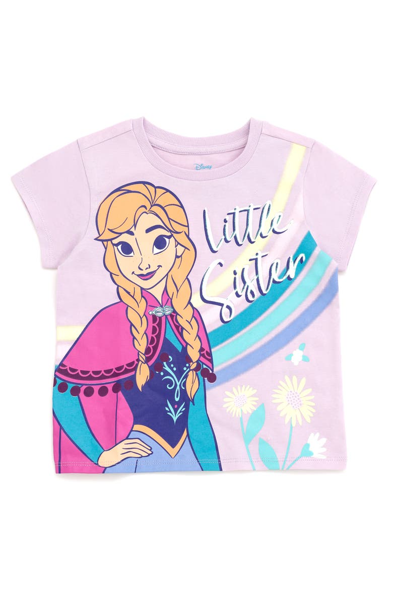 Disney Frozen Short Sleeve T-Shirt, Main, color, Lavender Anna