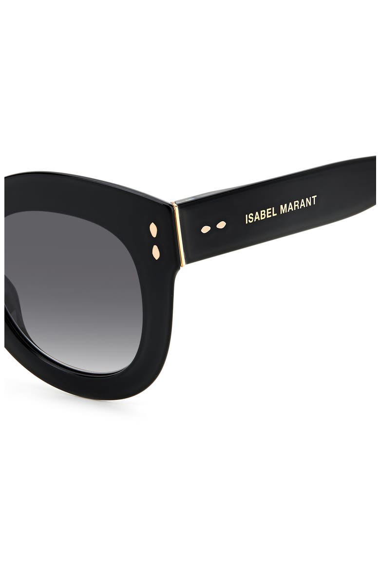 49mm Gradient Round Sunglasses, Alternate, color, BLACK