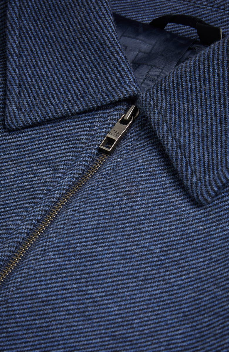 Ted Baker London Harrington Virgin Wool & Cotton Jacket, Alternate, color, 