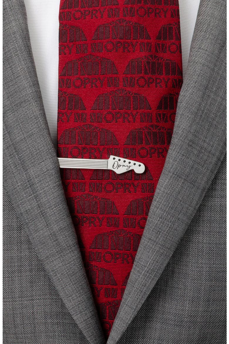 Grand Ole Opry Guitar Neck Tie Clip, Alternate, color, SILVER