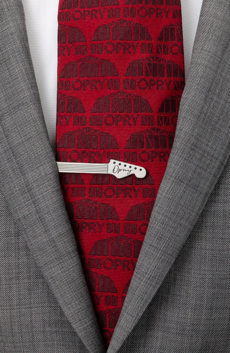 Cufflinks, Inc. Grand Ole Opry Guitar Neck Tie Clip, Alternate, color, Silver