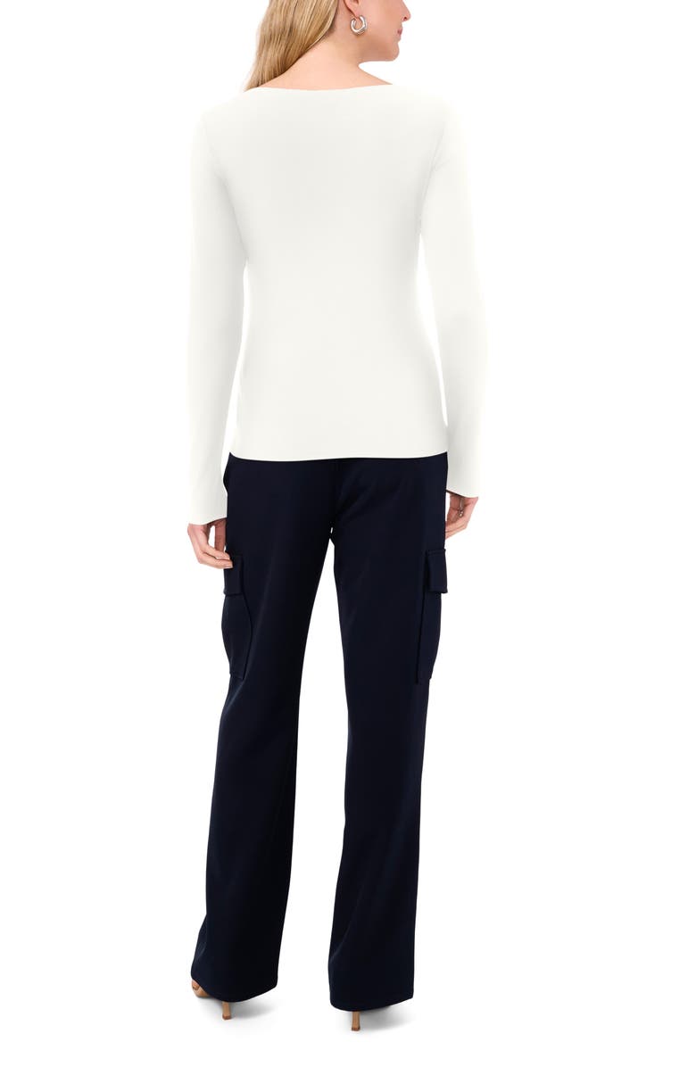Halogen<sup>®</sup> Long Sleeve Boat Neck T-Shirt, Alternate, color, New Ivory