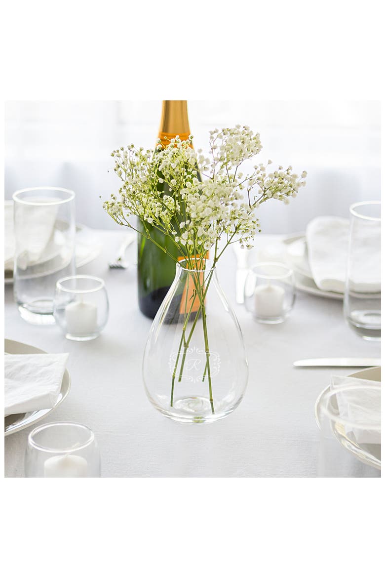 Monogram Glass Vase, Alternate, color, CLEAR - M