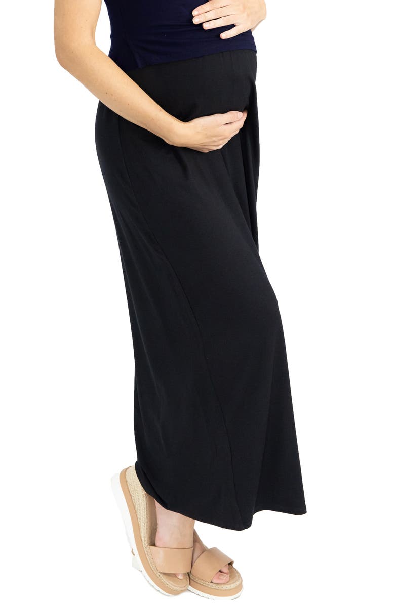 Angel Maternity Side Slit Maternity Midi Skirt, Alternate, color, 