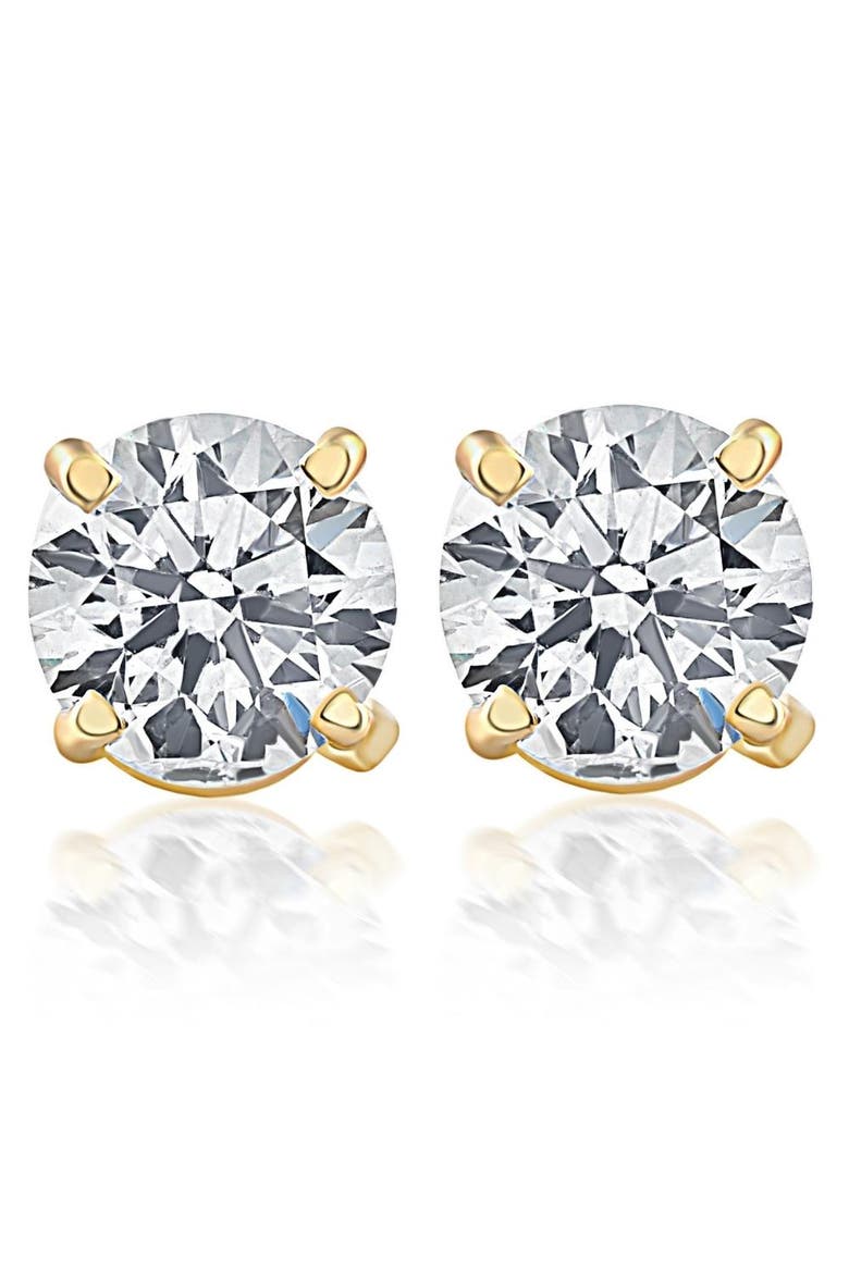Screw Back 1 Ct T.W. Genuine Diamond Studs Available in 14k or Gold, Main, color, 14k Yellow Gold