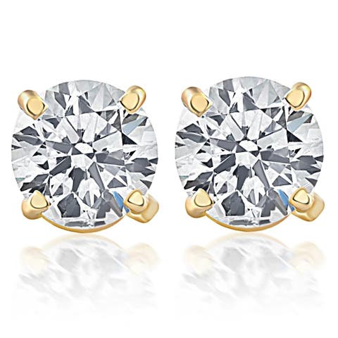 Screw Back 1 Ct T.W. Genuine Diamond Studs Available in 14k or Gold