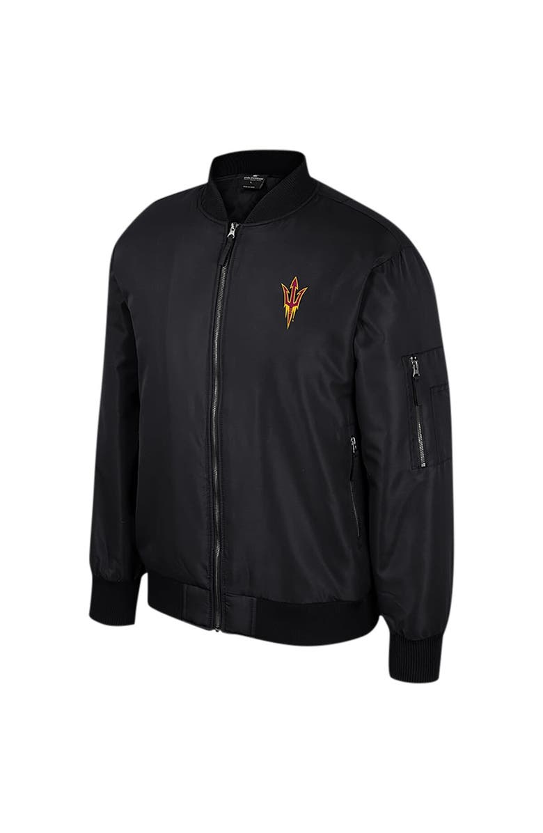 COLOSSEUM Men's Colosseum Black Arizona State Sun Devils Full-Zip Bomber Jacket, Alternate, color,
