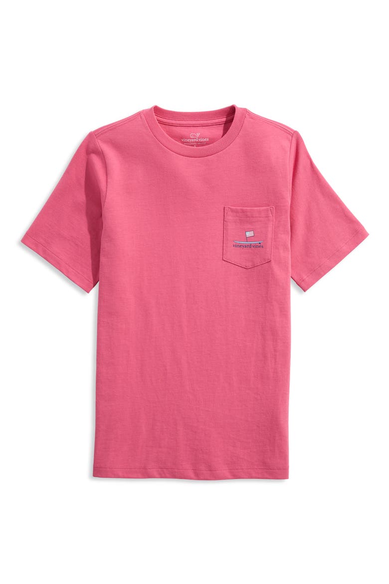 Kids' All American Burger Pocket Graphic T-Shirt, Main, color, VINEYARD RED