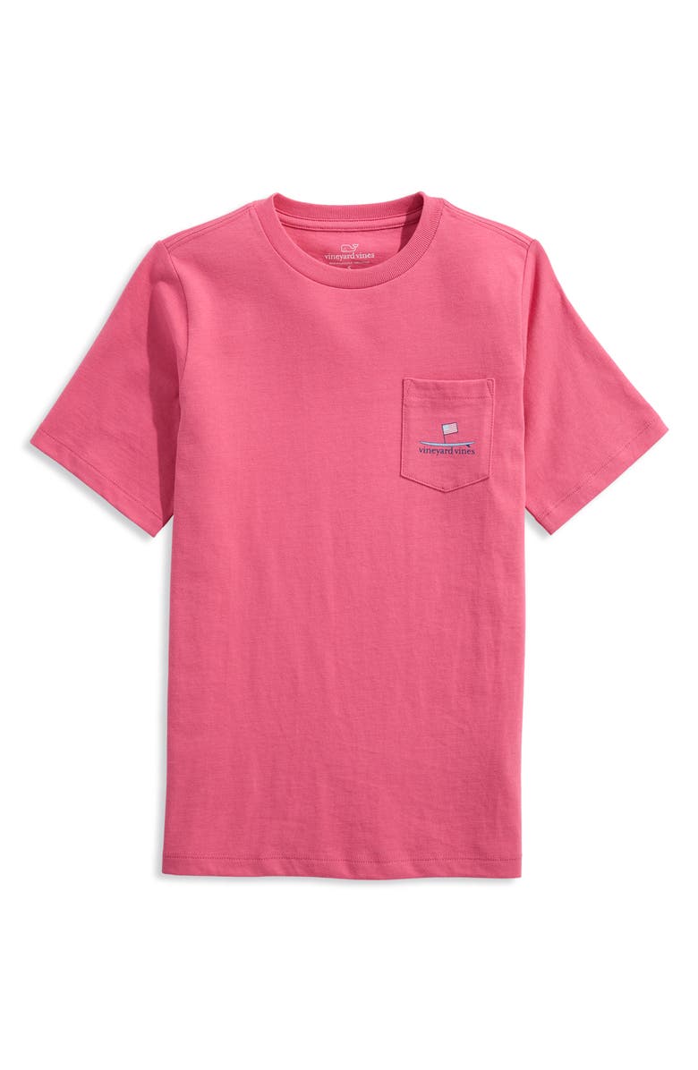 vineyard vines Kids' All American Burger Pocket Graphic T-Shirt, Main, color, Vineyard Red