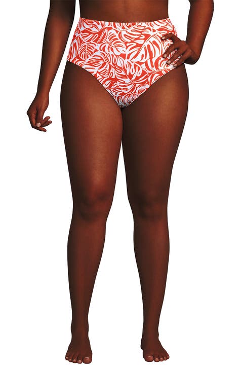 Ribbed Smoothing High Waisted Bikini Bottoms