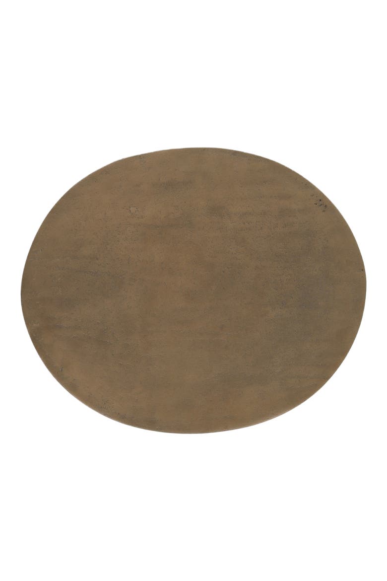 Nasir Cast Aluminum Side Table, Alternate, color, Antique Brass