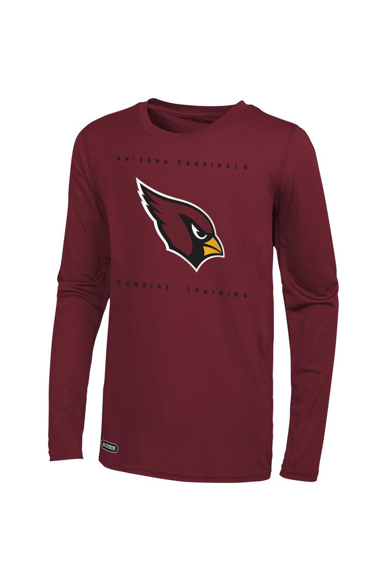 Men's Cardinal Arizona Cardinals Side Drill Long Sleeve T-Shirt, Alternate, color, Cardinal